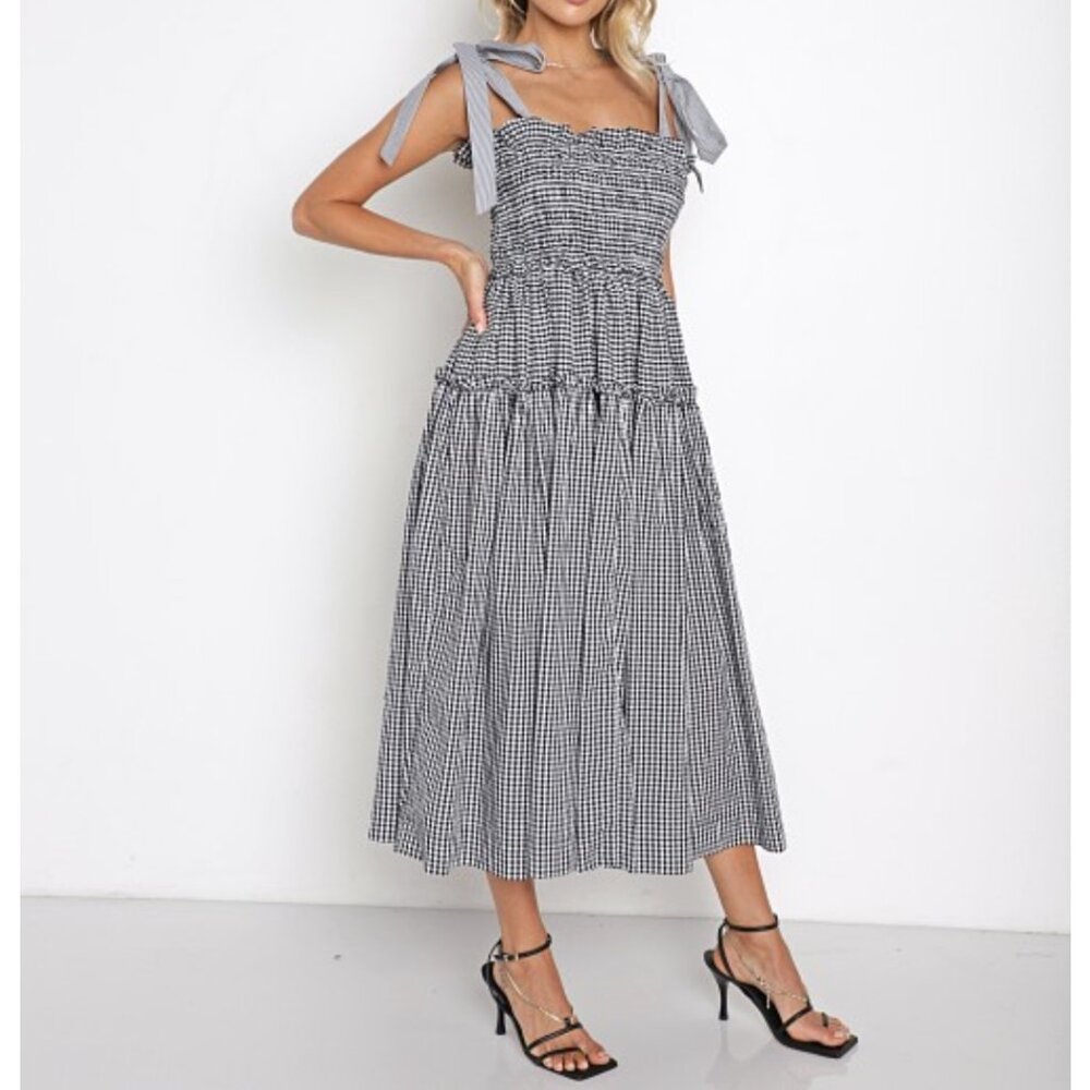 En Saison M Gingham Dress Sundress NWT